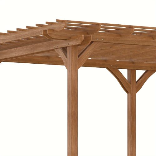 12' x 20' Wood Patio Pergola, Wood Grape Trellis - Image 6