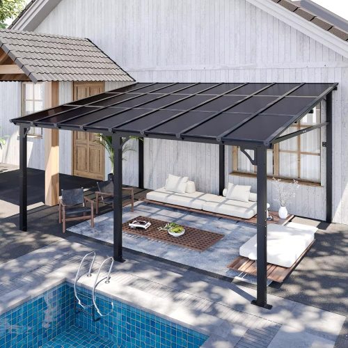 Custom Metal Wall Mounted Gazebo, Polycarbonate Panel Awning - Image 10