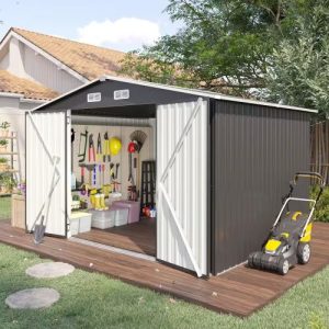 Custom Metal Storage Shed, Galvanized Steel Frame Backyard Shed