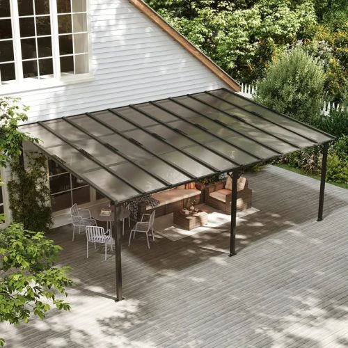 Custom Metal Wall Mounted Gazebo, Polycarbonate Panel Awning - Image 4