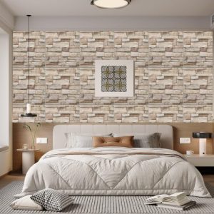 Waterproof 3D Wall Sticker Decoration Self-adhesive Antique Foam Brick Wallpaper