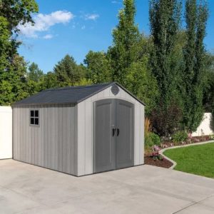 Lifetime 8' x 12.5' Resin Storage Shed with Window, 92 in. W x 146 in. D x 96 in. H