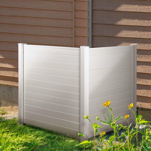 50" L x 50" H Vinyl Privacy Fence Panel, Trash Can Enclosure Fence - Image 7
