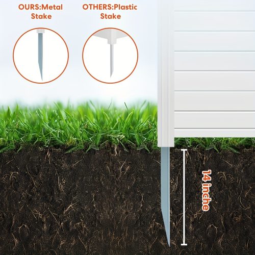 50" L x 50" H Vinyl Privacy Fence Panel, Trash Can Enclosure Fence - Image 4