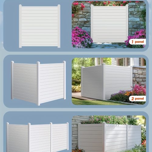 50" L x 50" H Vinyl Privacy Fence Panel, Trash Can Enclosure Fence - Image 5