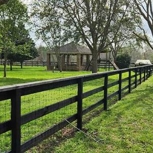 3-Rail Ranch Field Fence with Cap and Mesh Wire Cost Start at $22 Per Ft