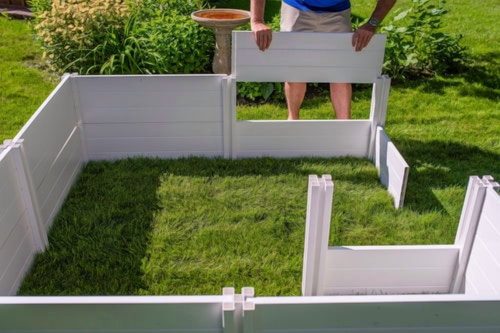 Vita Classic 6'L x 6'W x 22"H Vinyl Keyhole Composting Garden Bed - Image 5