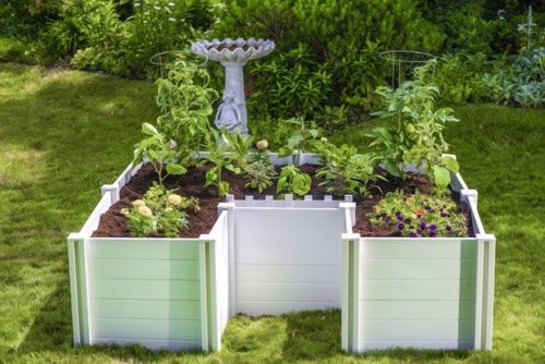 Vita Classic 6'L x 6'W x 22"H Vinyl Keyhole Composting Garden Bed - Image 2