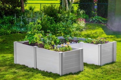 Vita Classic 6'L x 6'W x 22"H Vinyl Keyhole Composting Garden Bed - Image 3